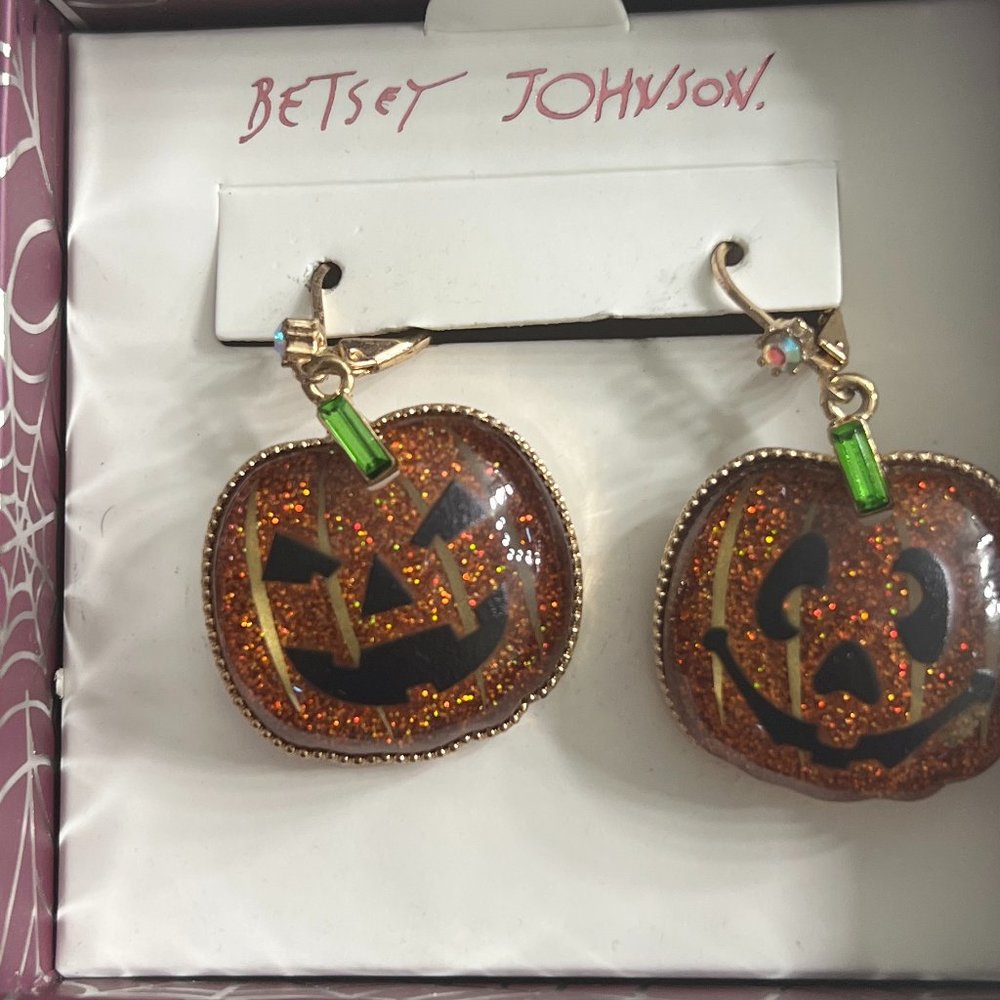 Betsy Johnson Pumpkin Earrings - Picture 7 of 10